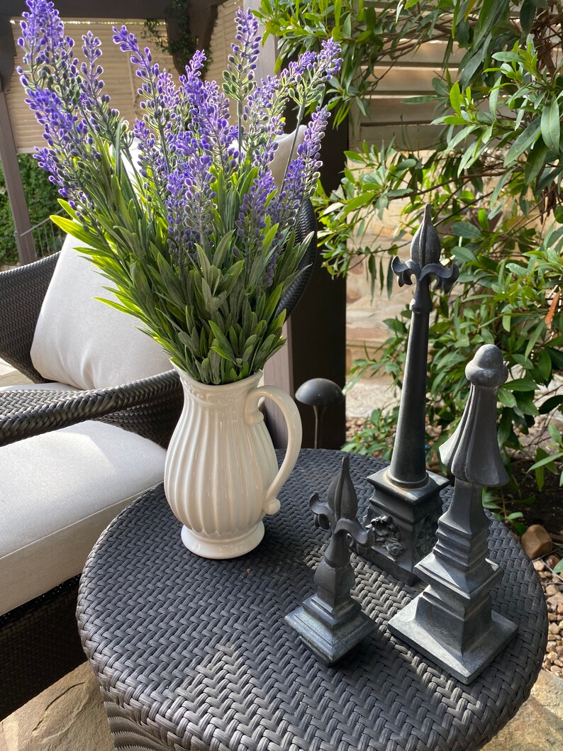 Top Quality 18 Inch Faux Lavender Plant Bouquet Beautiful Etsy