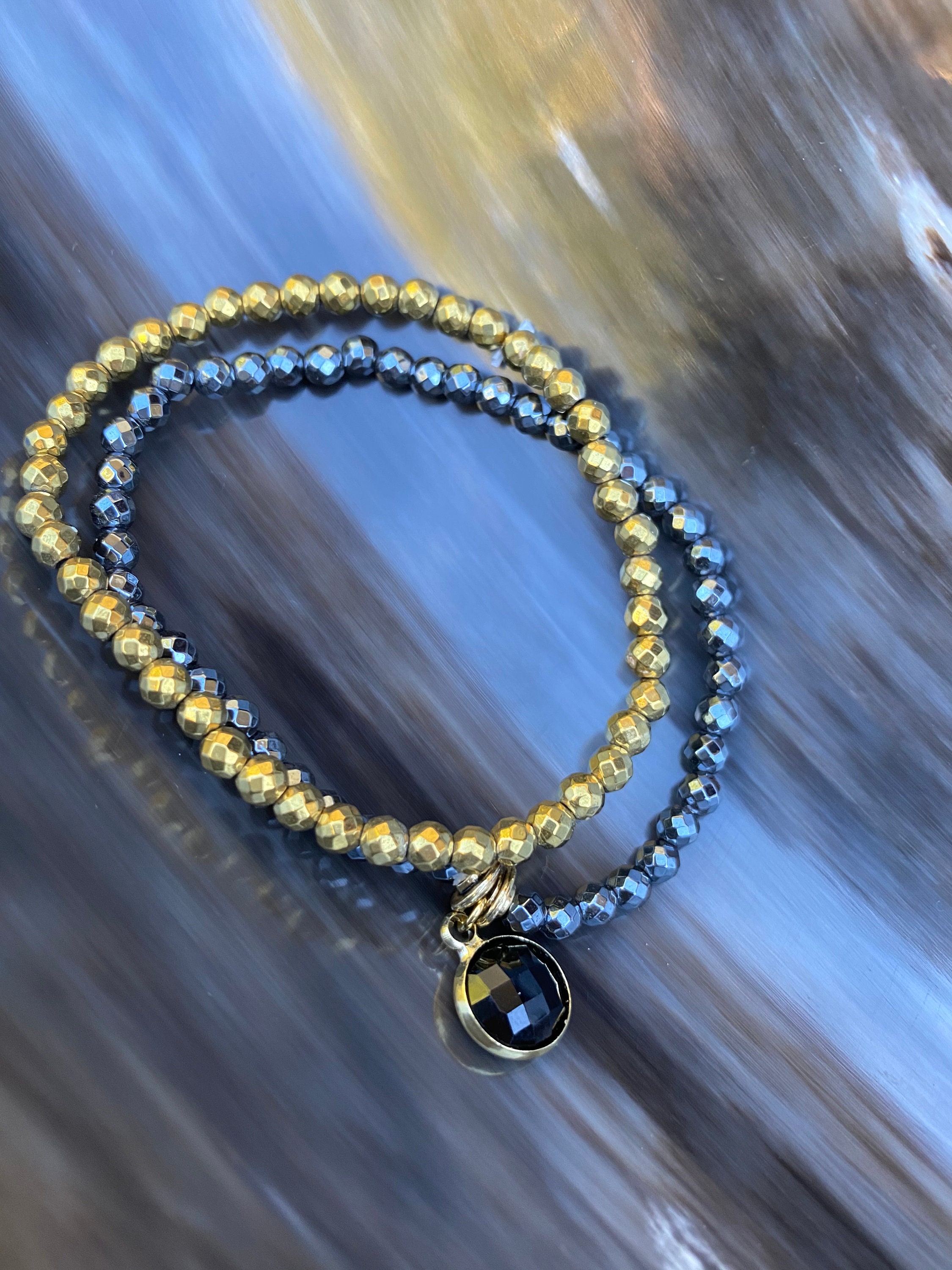 EMF Protection Hematite Bracelet Set Hematite Bracelet for Etsy