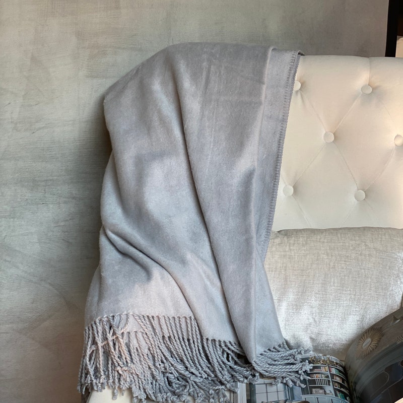Vegan Pattern Print Hooded Blanket