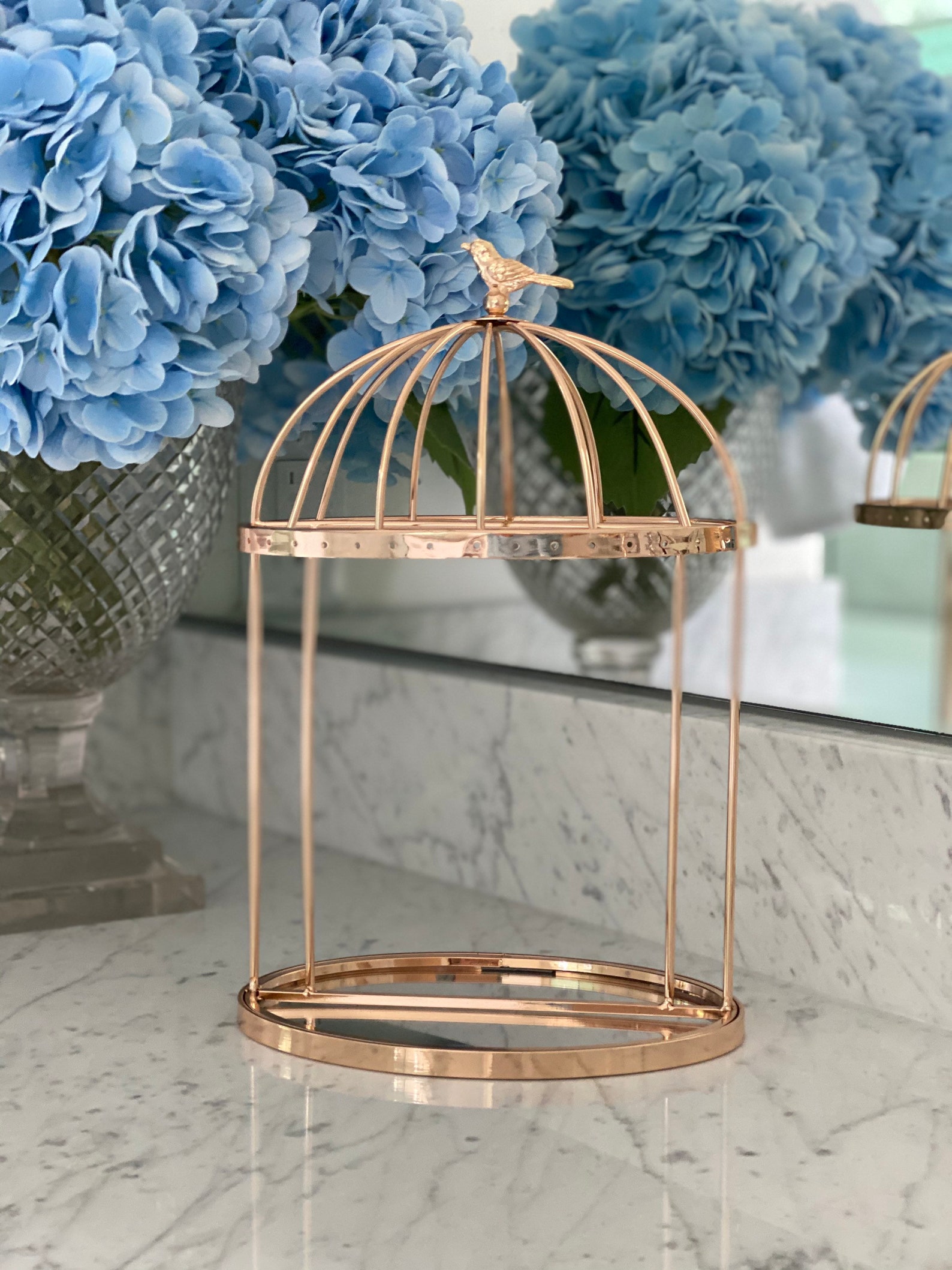 Beautiful Quality Bird Cage Jewelry Holder Rose Gold Color Etsy UK