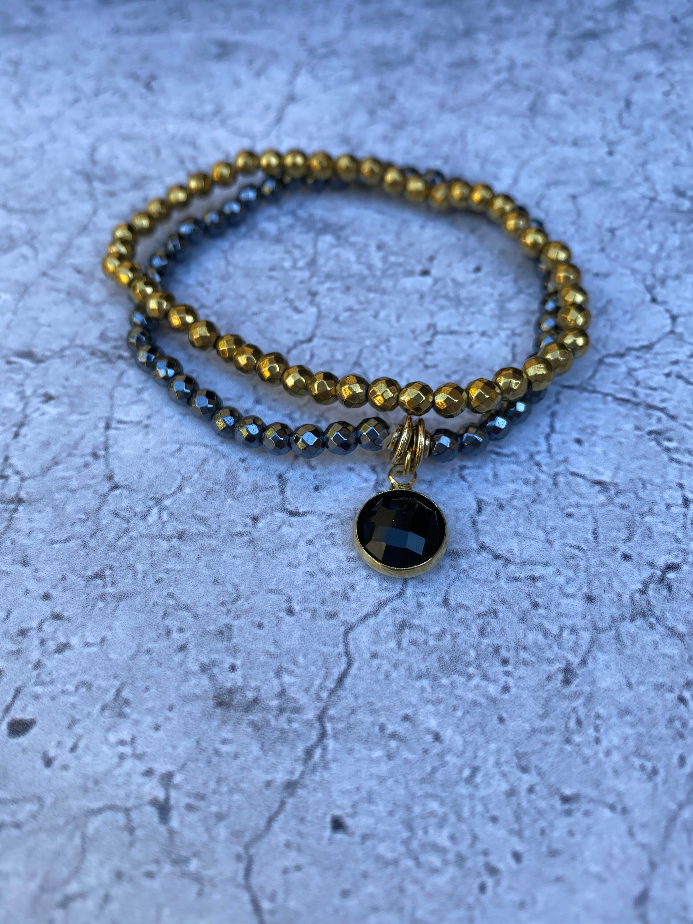 EMF Protection Hematite Bracelet Set Hematite Bracelet for Etsy