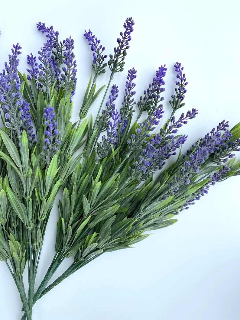 Top Quality 18 inch Faux Lavender Plant Bouquet Beautiful Etsy