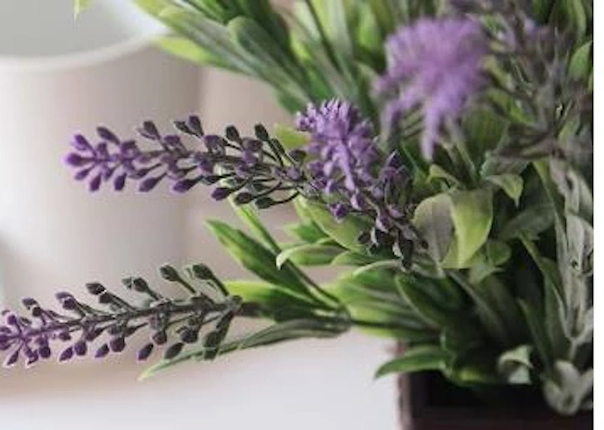 Artificial Lavender Plant Stems Bouquet Beautiful Faux Etsy