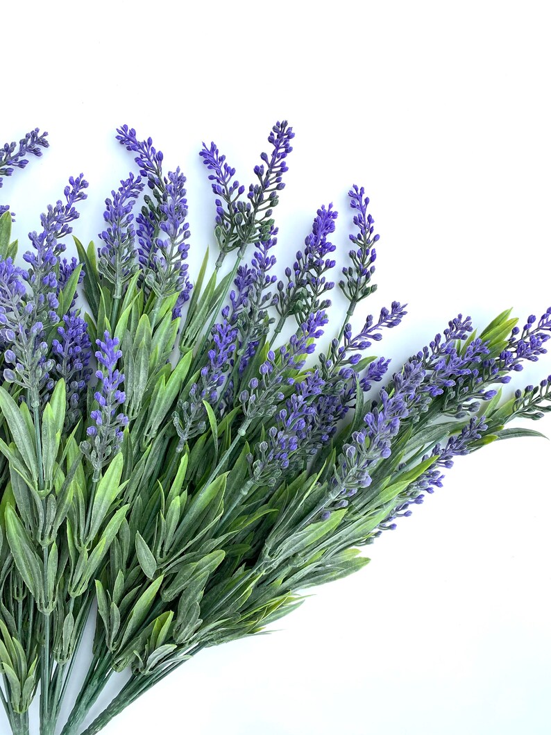 Top Quality 18 Inch Faux Lavender Plant Bouquet Beautiful Etsy