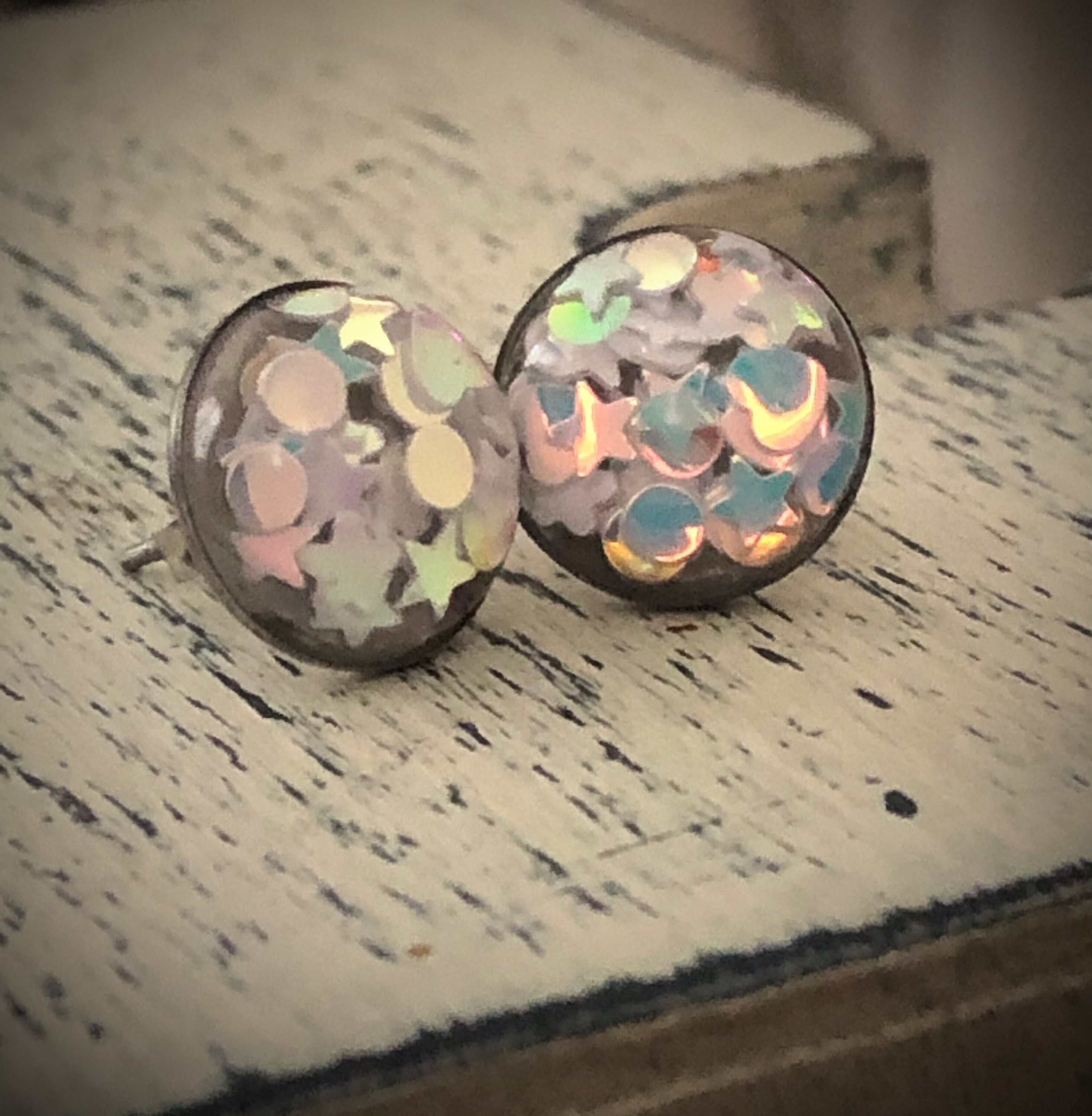 Holographic Kawaii Stud Earrings Kawaii Jewelry Kawaii Etsy