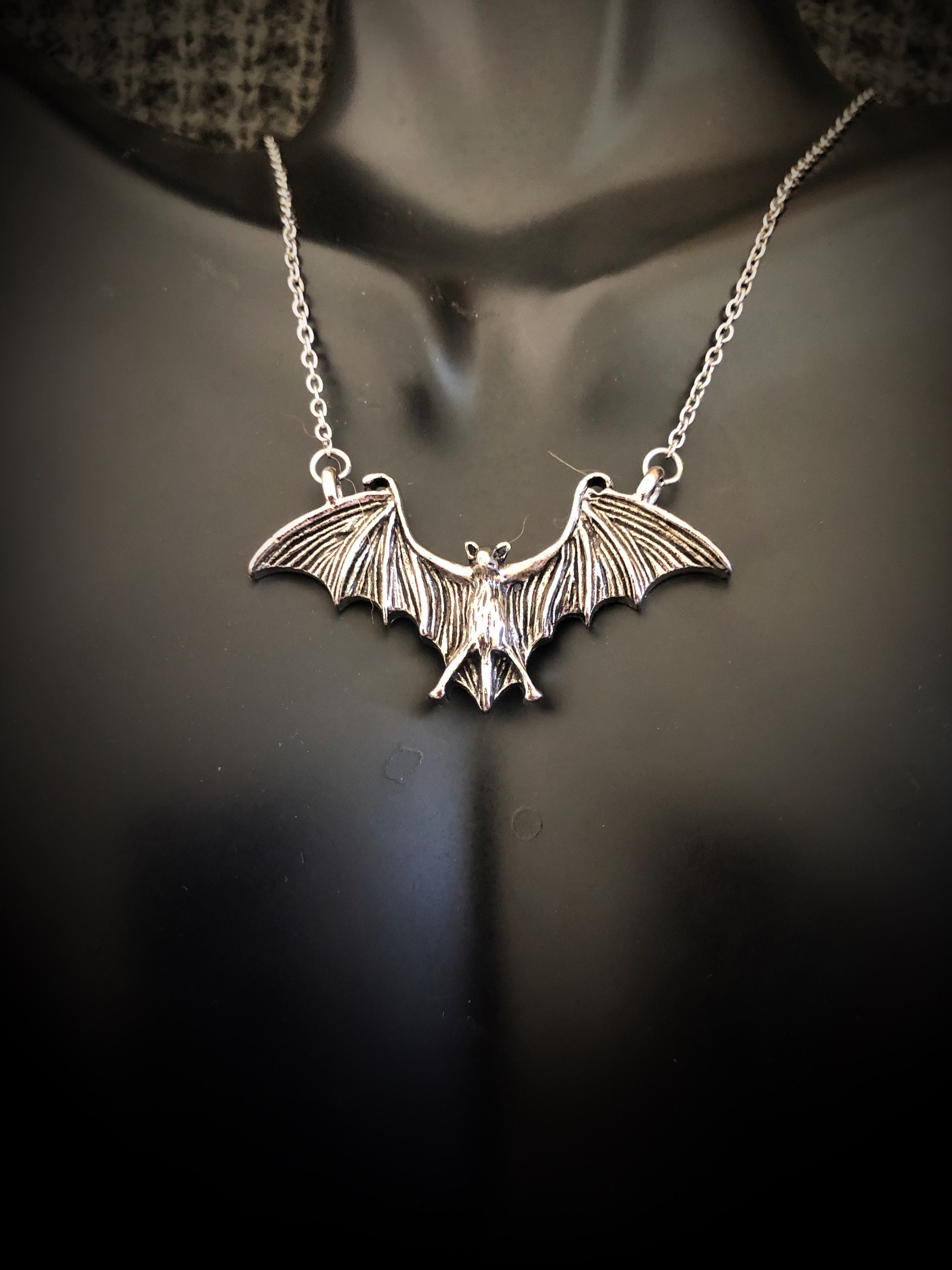 Bat skeleton necklace - Delftia science jewelry