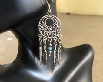 Boho Dreamcatcher Oorbellen, Boho Oorbellen, Boho Sieraden, Zuidwestelijk, Westers