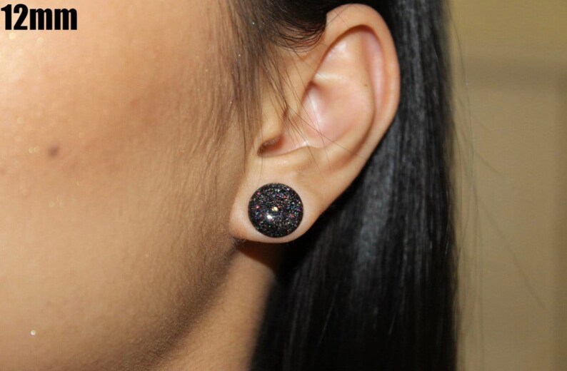 Ready To Ship gift Cottagecore Jewelry Gifts For Her Stainless Steel Roses 12mm Victorian Black Floral Stud Earrings Minimalist