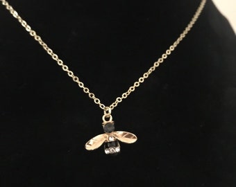 Honeybee Necklace, Bee Necklace, Bee Jewelry, Honeybees, Dainty, Bee Lovers Gift, Bumblebee, Stainless Steel