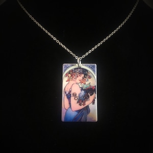 Alphonse Mucha Fruit Necklace, Art Nouveau, Alphonse Mucha Jewelry, Mucha Necklace,