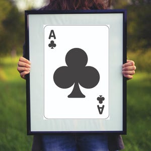 Ace Spielkarten Poker Blackjack Solitaire Spiel Winning Red Black Cartoon- Club 517518854 Digital Art Download Drucke