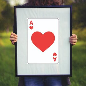 Ace Spielkarten Poker Blackjack Solitaire Spiel Winning Red Black Cartoon- Heart 517518854 Digital Art Download Drucke