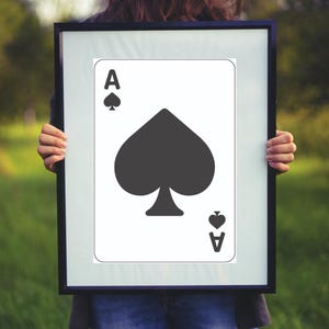 As, cartes à jouer, poker, blackjack, solitaire, gagnant, rouge noir, dessin animé, pique, 517518854, numérique, téléchargement impression tirages