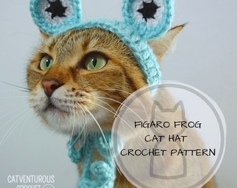 Figaro Frog Cat Hat Crochet Pattern - Digital Download