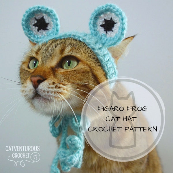 Figaro Frog Cat Hat Crochet Pattern - Digital Download