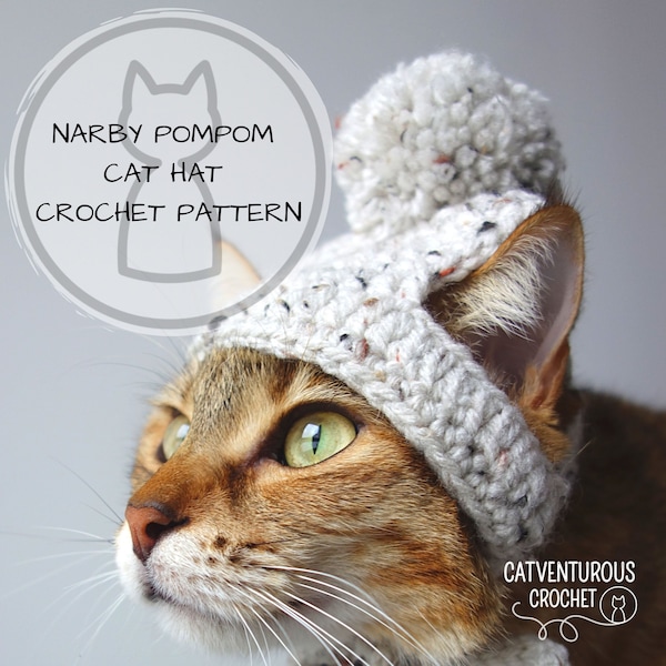 Narby Pompom Cat Hat haakpatroon - digitale download