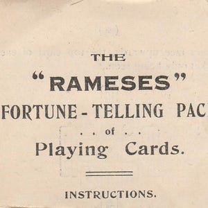 Las cartas de la fortuna de Ramsés - Manual de instrucciones (solo archivos digitales, formato PDF)