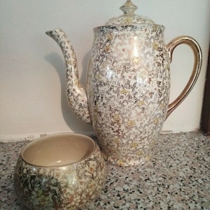 Royal Winton Grimwades Pottery Chintz Pattern Perth Coffee Pot & Sugar Bowl