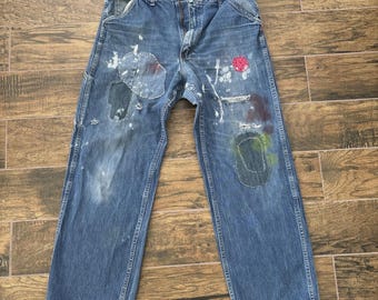 VTG Upcycled Restored Maverick 70’s RRL Kapital Style Carpenter Jeans 33