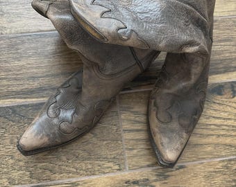 ld gringo men’s boots Yippee Kiyay Cowboy Western Distressed 9.5D Sole Savers