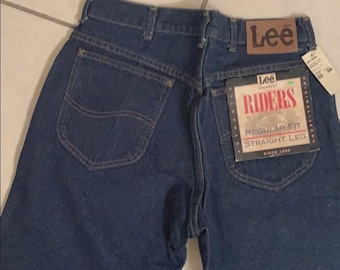 Pantalones vaqueros Lee Riders 101 Indigo VTG, rectos, nuevos, sin usar, fabricados en EE. UU. por sindicatos, talla 33 x 36, nuevos con etiquetas.