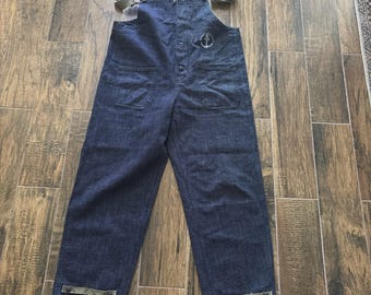US Navy Repro Deck Jeans Overalls Denim WWII XL 34 36 38