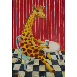 Giraffa al bar Decorazione murale Decorazione murale Arte murale