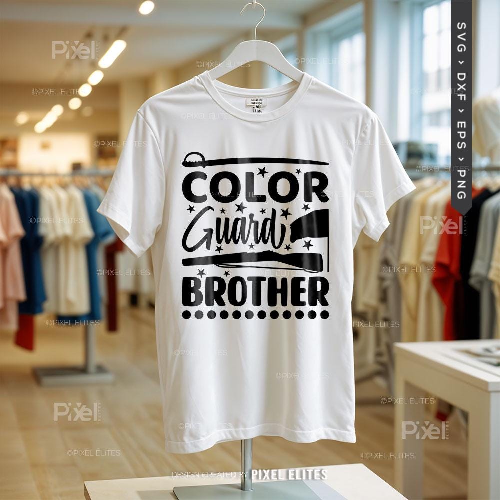 Color Guard Brother SVG | Band Family SVG Cut File | Color Guard Flag ...