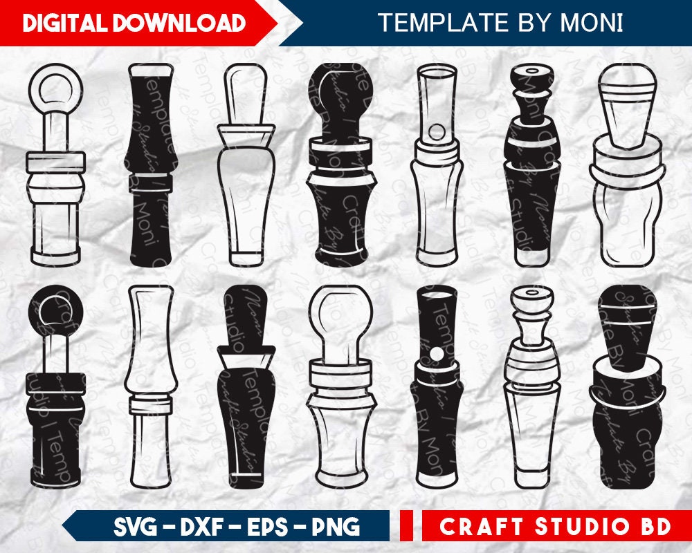 Duck Call Silhouette Duck Call SVG Duck Whistle Svg Mallard Etsy