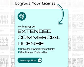 Extended Commercial License – Legal Usage for Unlimited Physical Products.