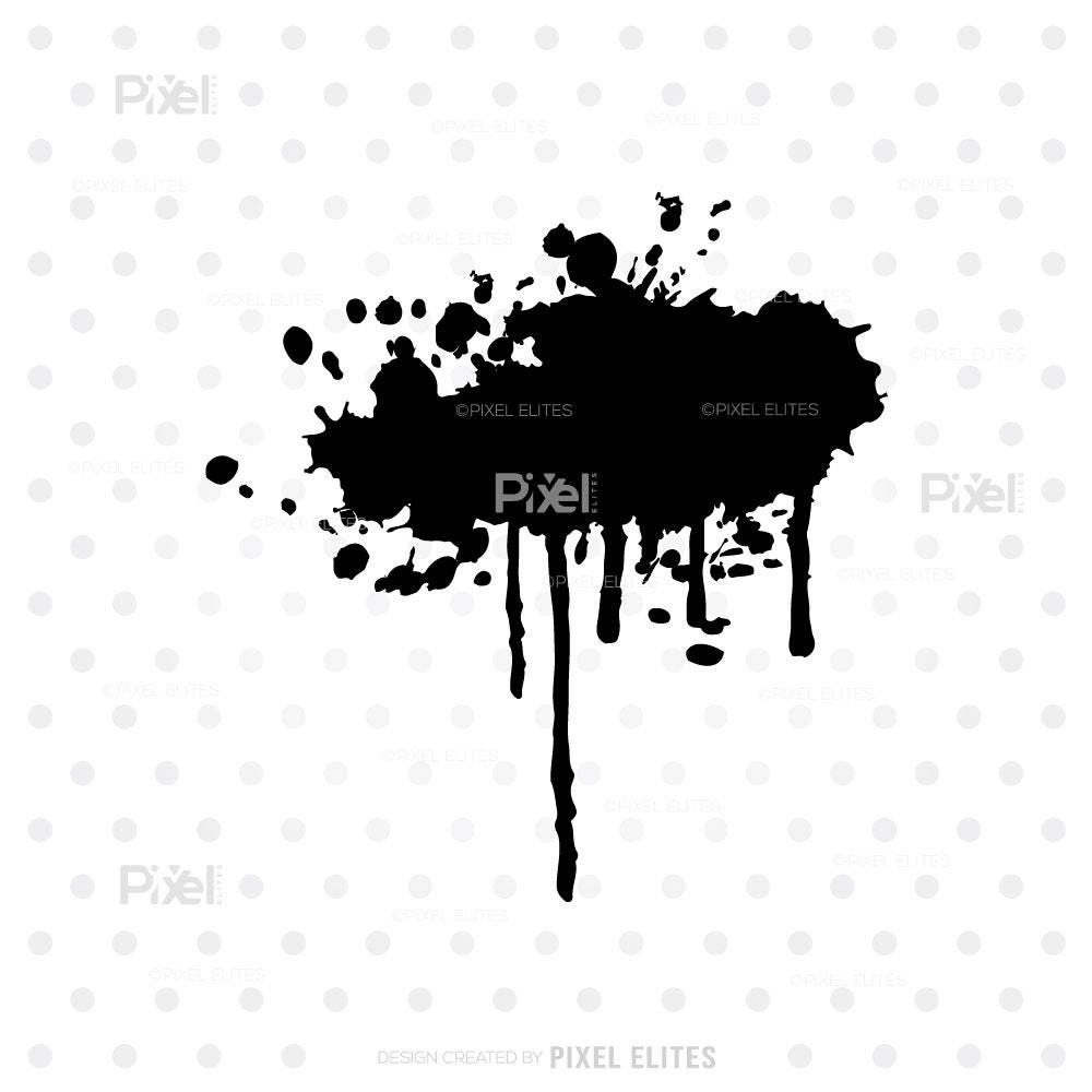 Ink Splatter SVG Cut File, Paint and Blood Splatter Clipart, Slime ...