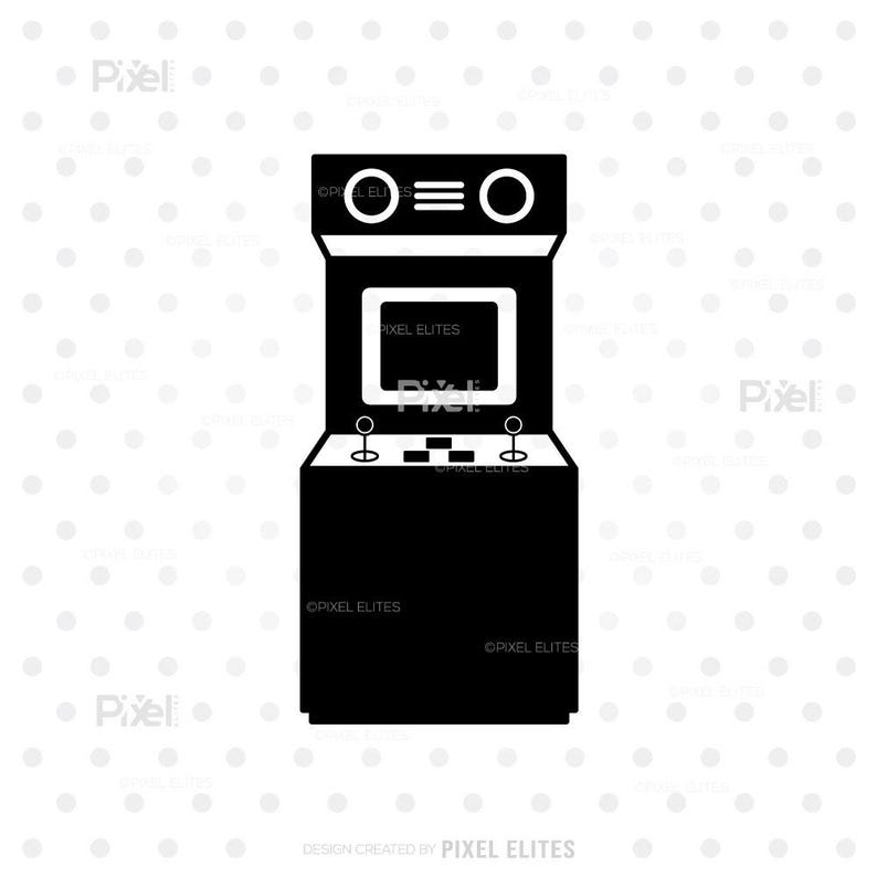 Arcade Machine SVG Silhouette Cut Files | Retro Game Bundle (png, Dxf ...