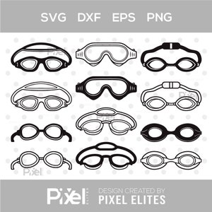 Swimming Goggles Silhouette, Swimming Goggles SVG, Swim Goggles Svg, Swim Goggles Icon Svg, Pilot Goggles Svg, Swimming Goggles Bundle