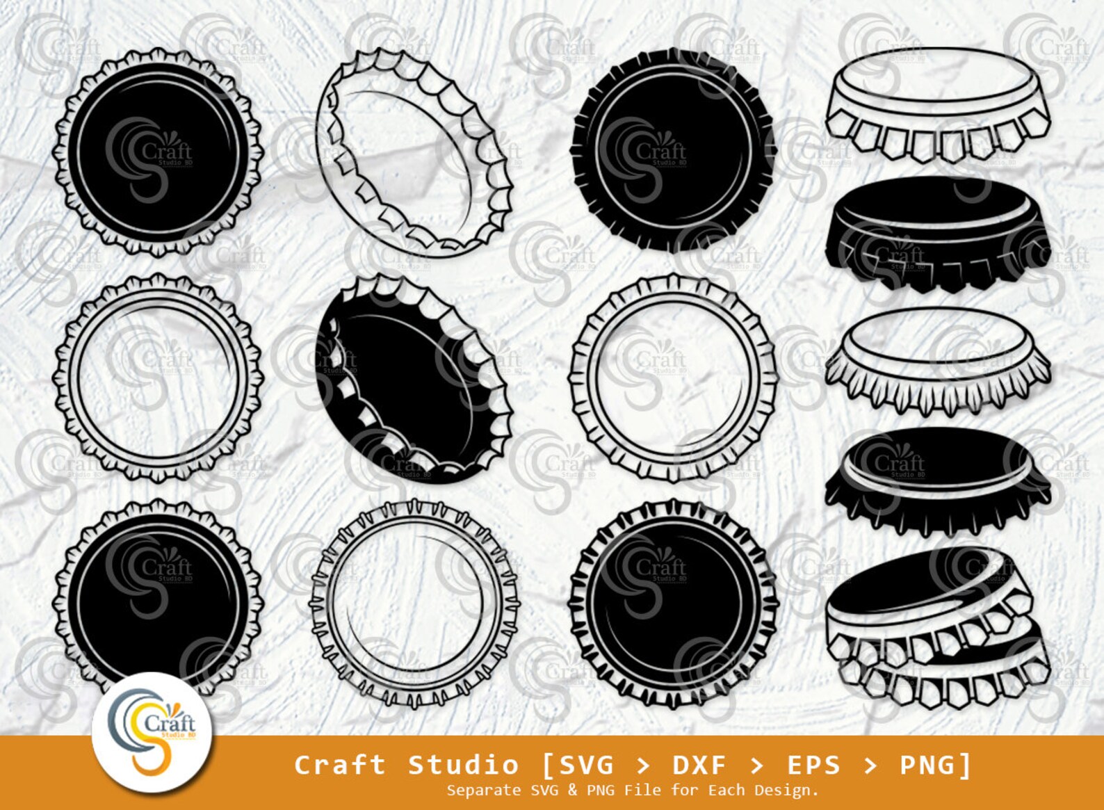 Crown Caps Silhouette Bottle Cap Svg Soda Cap Svg Crown - Etsy