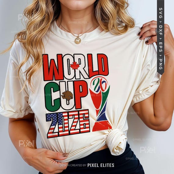 Soccer Cup 2026 SVG Cut File | Canada, Mexico, USA World Cup, Soccer, Football Quote, T-Shirt Design