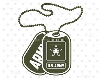 US Army Dog Tags SVG Cut File: Military Sublimation (Digital Download)