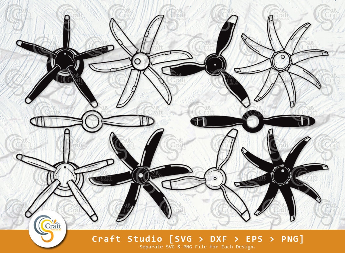 Airplane Propeller Svg Propeller Svg Propeller Vector Silhouette