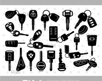 Car Keys SVG Cut Files Bundle, Automotive Home Decor (Digital Download)