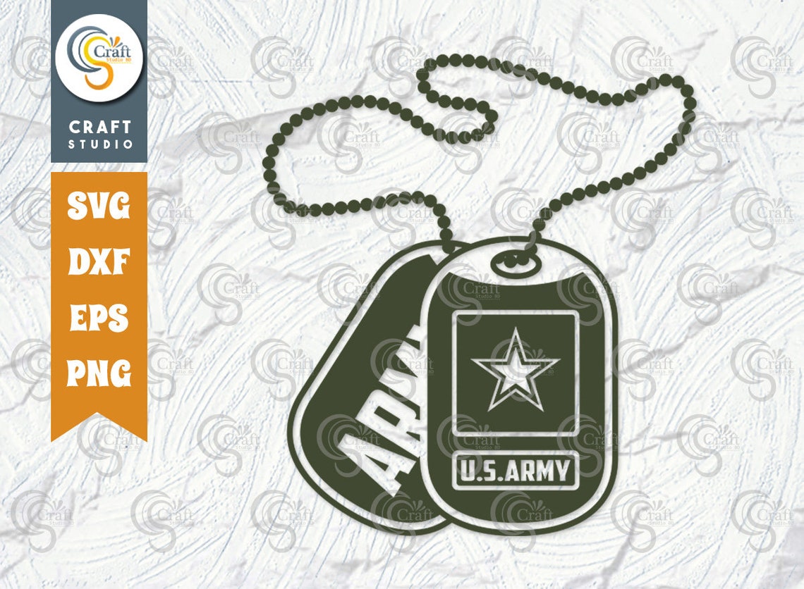 US Army Dog Tags SVG Cut File Military Dog Tags Svg US Army - Etsy