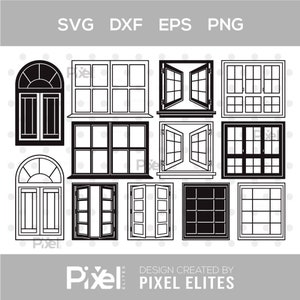 Window Silhouette, Casement Svg, Windows Frame svg, Gothic Windows Svg, Windows Svg Bundle