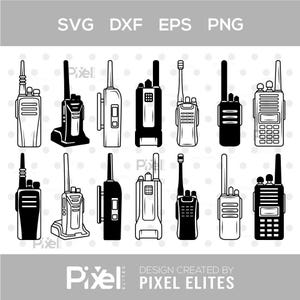 Walkie Talkie Silhouette, Communication Radio Svg, Portable Radio Svg, Walkie Talkie Icon, Hand Radio Svg, Cell Phone Svg