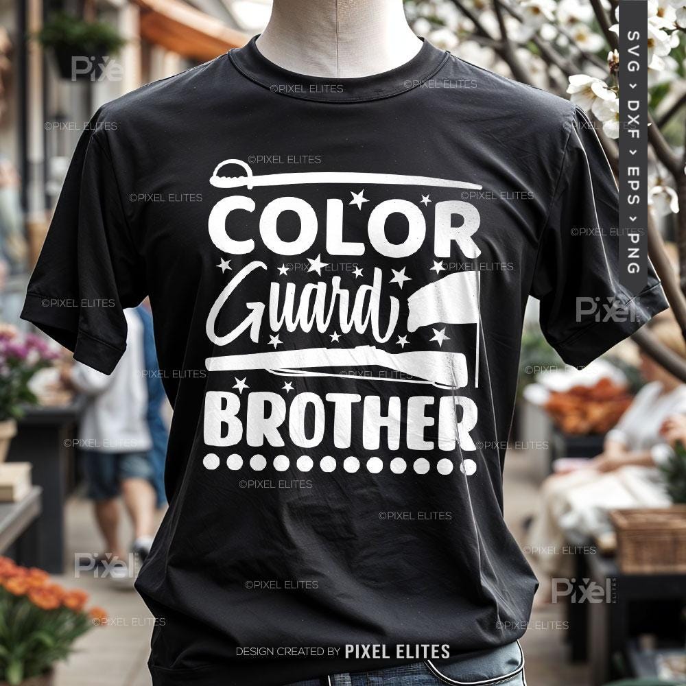 Color Guard Brother SVG | Band Family SVG Cut File | Color Guard Flag ...