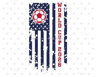 Football Cup 2026 SVG: USA, Canada, Mexico T-shirt Design (Digital Download)