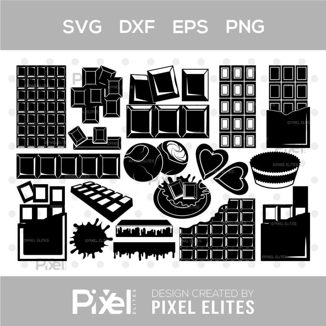 Chocolate Bar SVG Cut Files | Candy, Dark & Milk Chocolate (digital ...