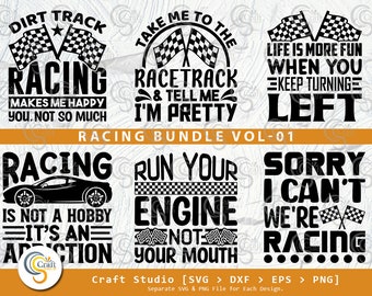 Racing SVG Bundle, Dirt Track, Motorsport Quotes (eps png dxf)
