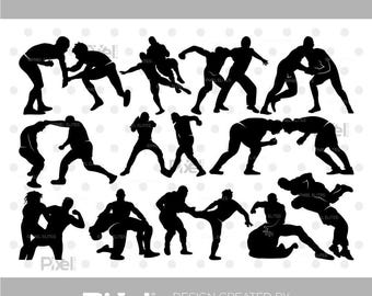 Wrestling SVG, Wrestling Silhouette, Sports Svg, MMA Svg, Arm Wrestling, Player Svg, Wrestling Bundle, Digital Download