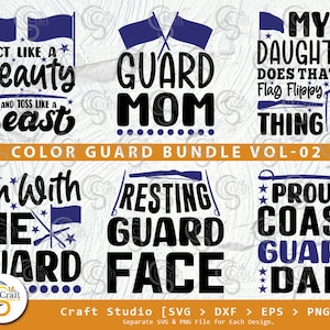 Color Guard Bundle Vol-02, Act Like A Beauty And Toss Like A Beast, My Daughter Does That Flag Flippy Thing Svg, Color Guard Quote Design