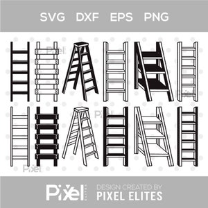 Ladder Silhouette, Ladder SVG, Step Ladder Svg, Ladder Icon Svg, Wooden Ladder Svg, Firefighter Ladder Svg, Bird House Bundle