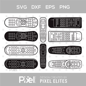 Remote Control SVG Bundle, TV Remote Silhouette Clipart, Electronics File