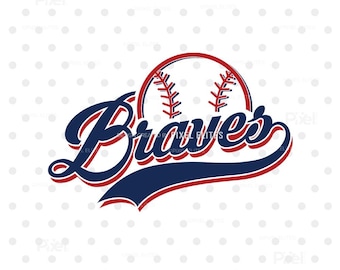 Braves SVG File, Baseball Team Logo Vector, Game Day PNG, Baseball T-Shirt Design Cricut Cut File